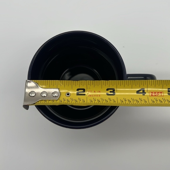 Starbucks Navy Poinsettia Ceramic 12oz Siren Logo Coffee Tea Holiday Mug Cup - Picture 9 of 9